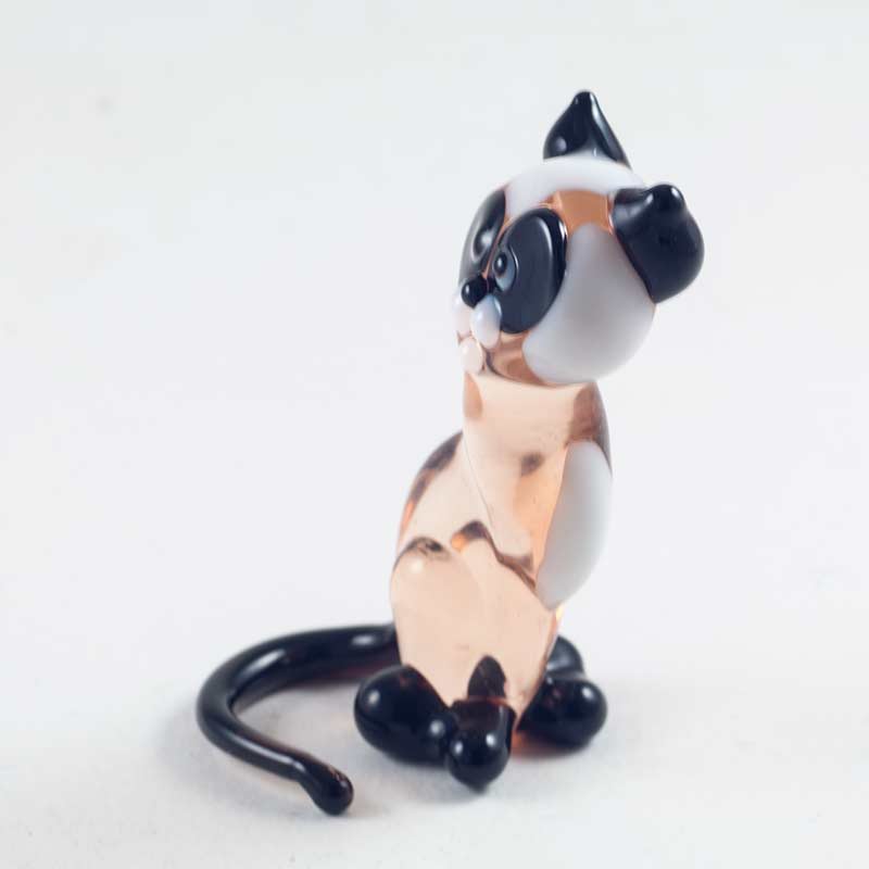 Glass Brown Cat in Glass Figurines Cats category