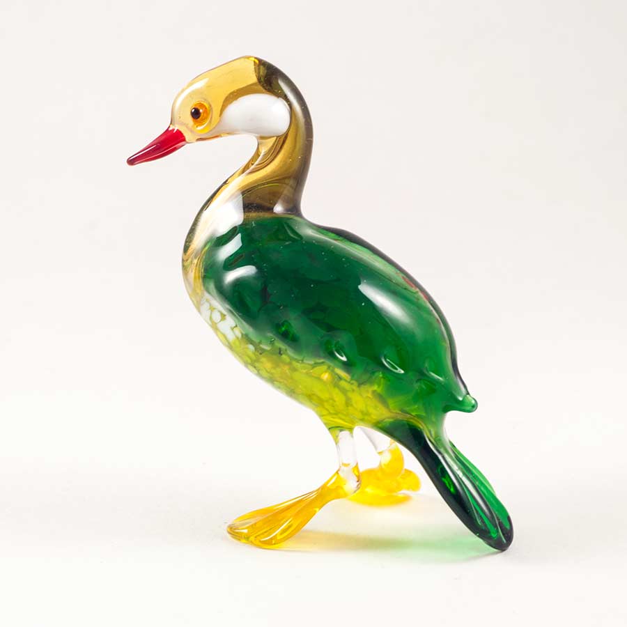 Blown Glass Blue Duck in Glass Figurines Birds category. 