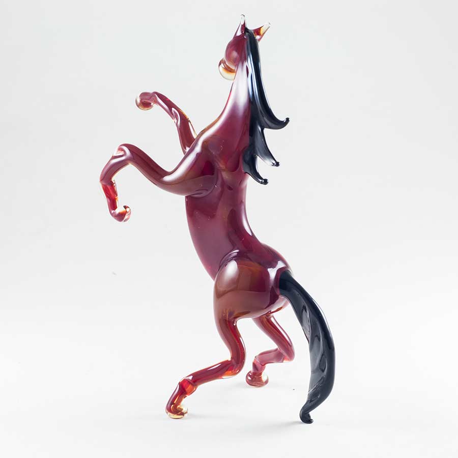Red Horse Figure in Glass Figurines Farm Animals category