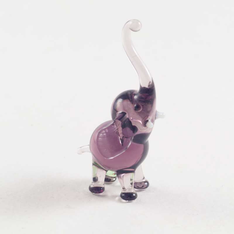 Mini Elephant Figurine in Glass Figurines Miniature Figurines category