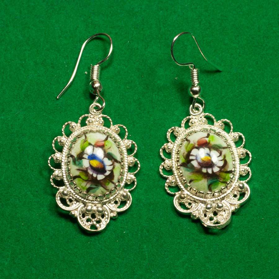 Enamel Earring Ornament in Finift Jewelry Earrings category