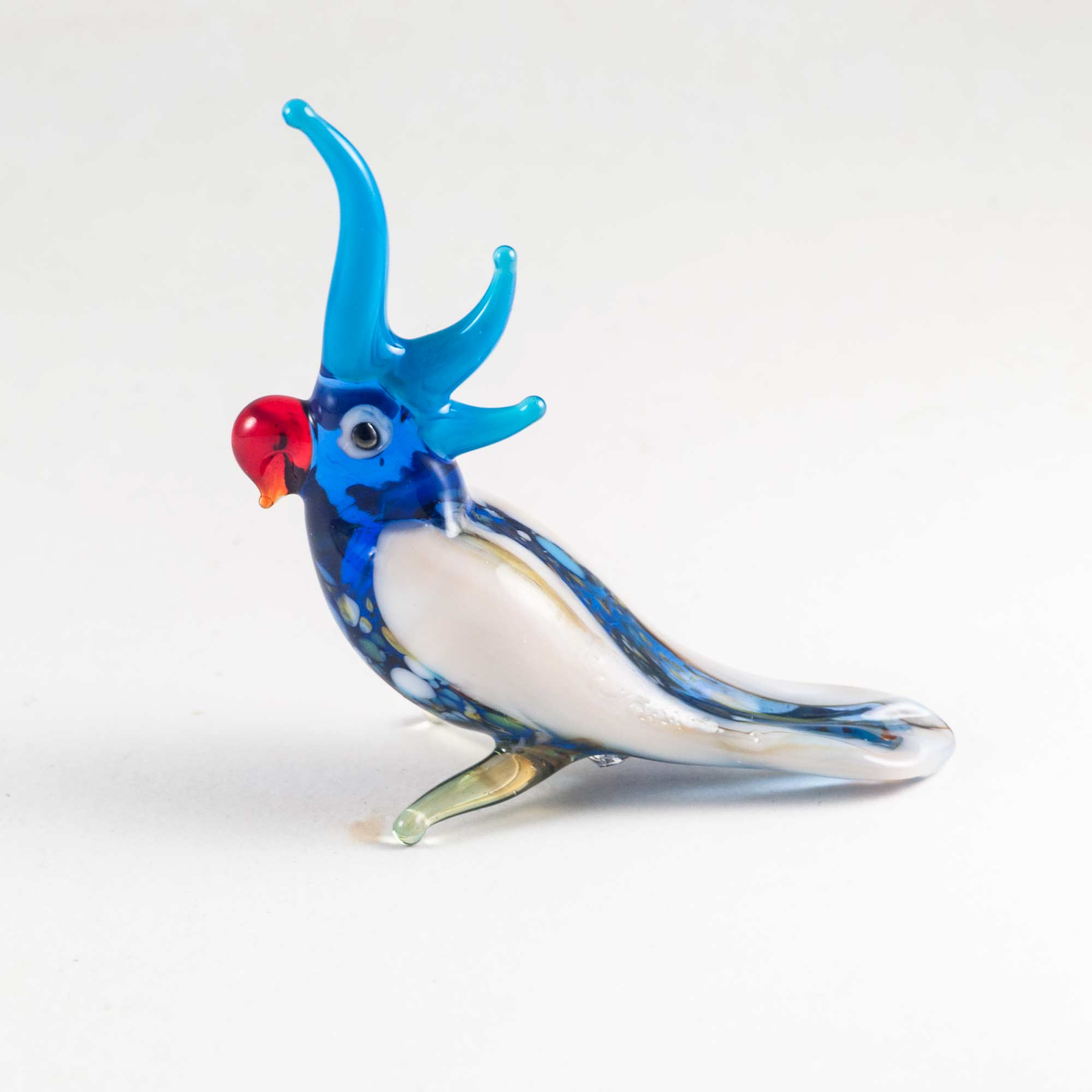Glass Bird Parrot Figurine in Glass Figurines Birds category