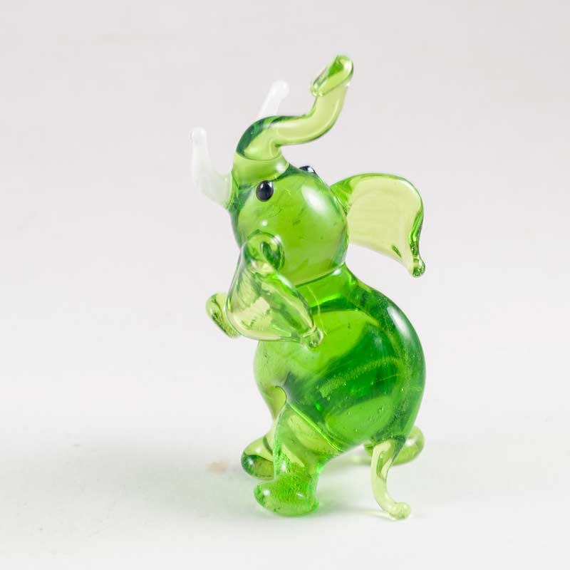 Elephant Glass Sculpture in Glass Figurines Wild  Animals category