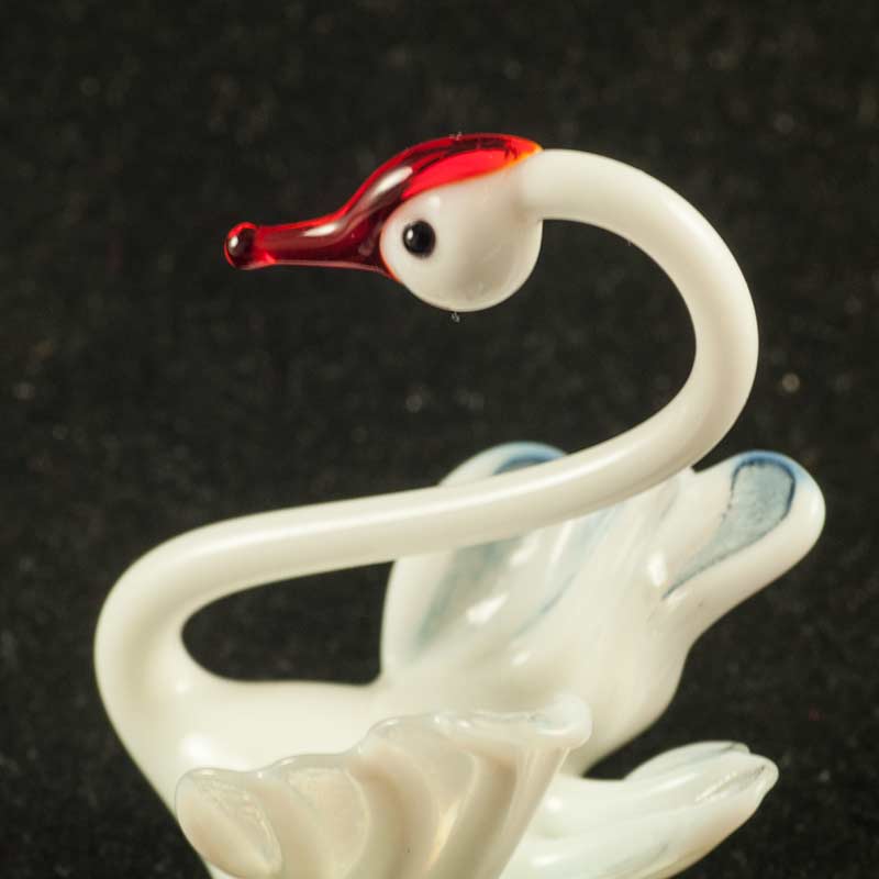 White Swan in Glass Figurines Birds category