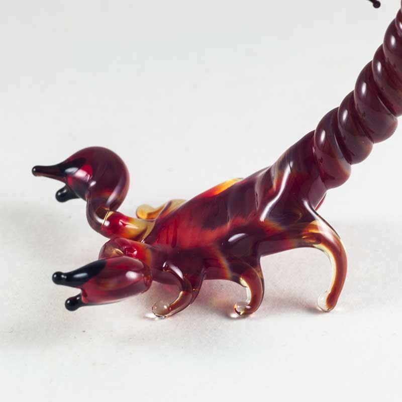 Glass Red Scorpion in Glass Figurines Insects category