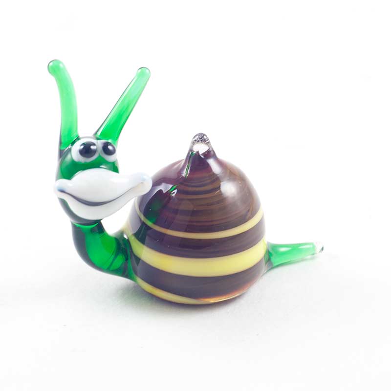 Glass Snail Miniature in Glass Figurines Insects category