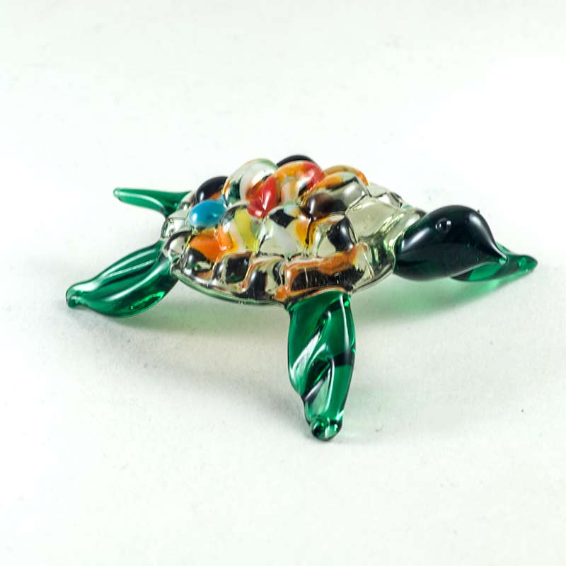 Glass Green Sea Turtle in Glass Figurines Reptiles category