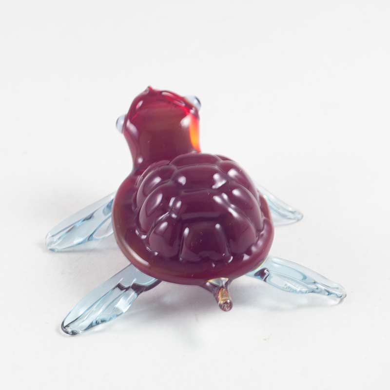 Glass Red Sea Turtle in Glass Figurines Reptiles category