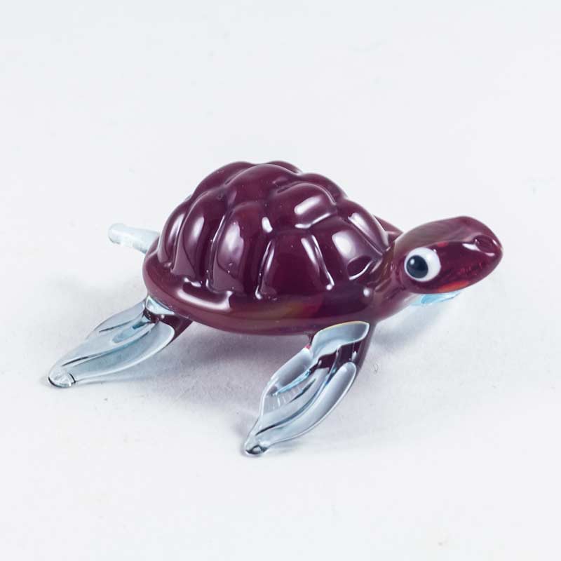 Glass Red Sea Turtle in Glass Figurines Reptiles category