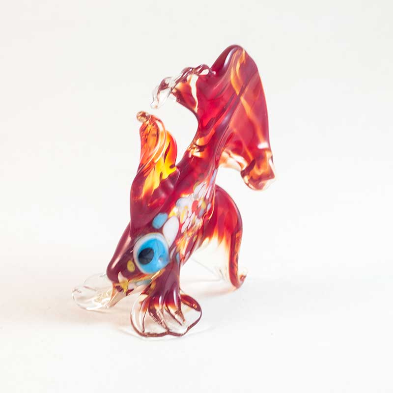 Glass Gold Fish in Glass Figurines Sea Life Creatures category