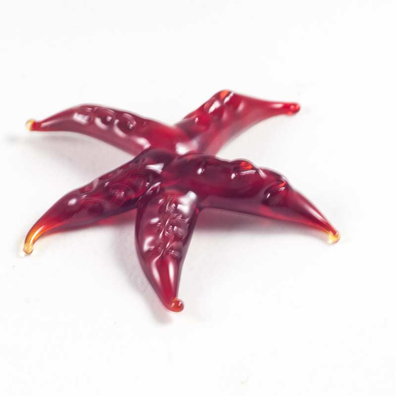 Glass Star Fish Red in Glass Figurines Sea Life Creatures category