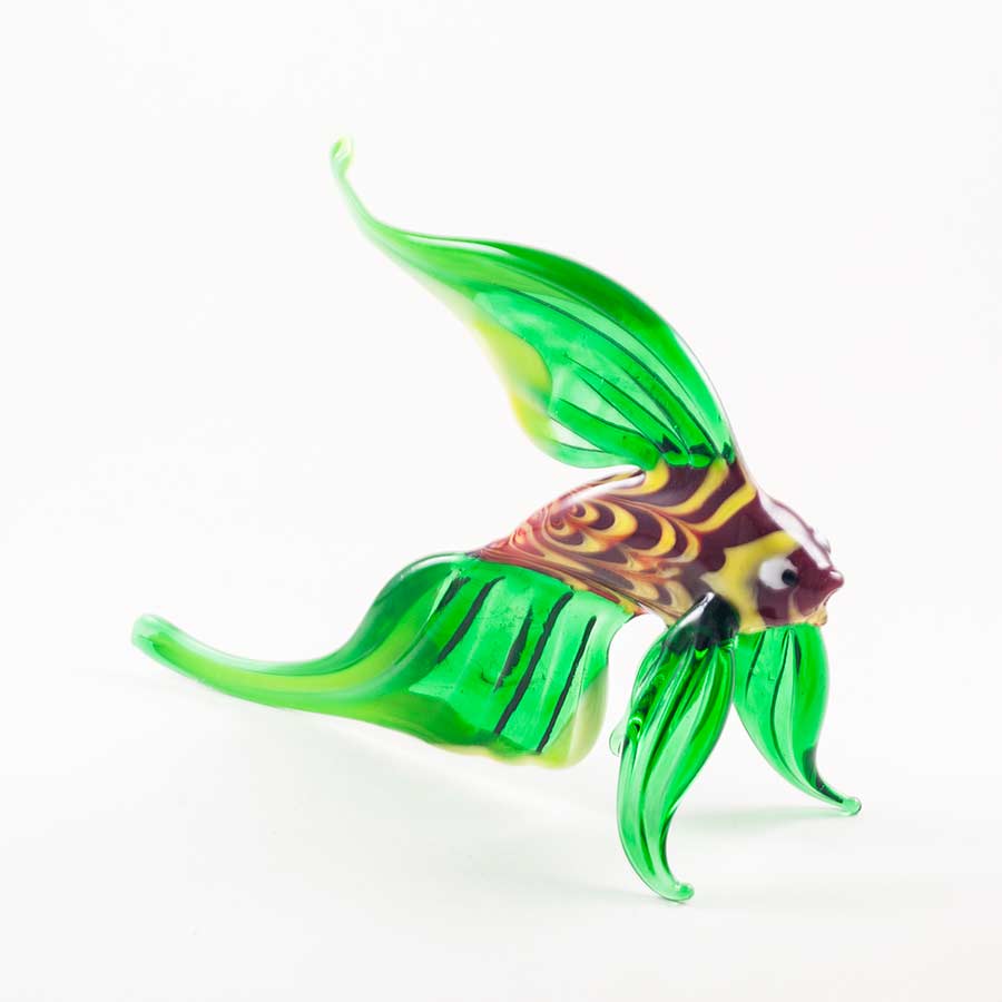 Glass Green Fish in Glass Figurines Sea Life Creatures category