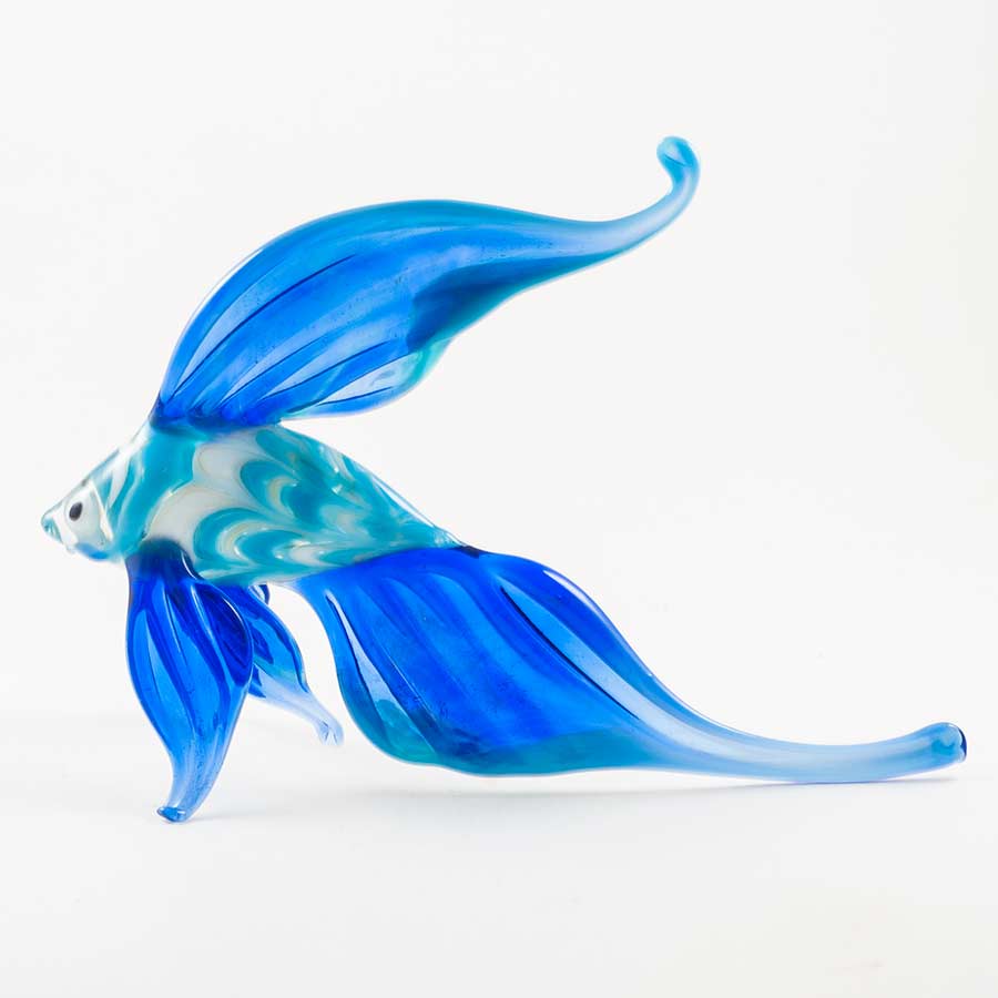 Glass Fish Sculpture in Glass Figurines Sea Life Creatures category