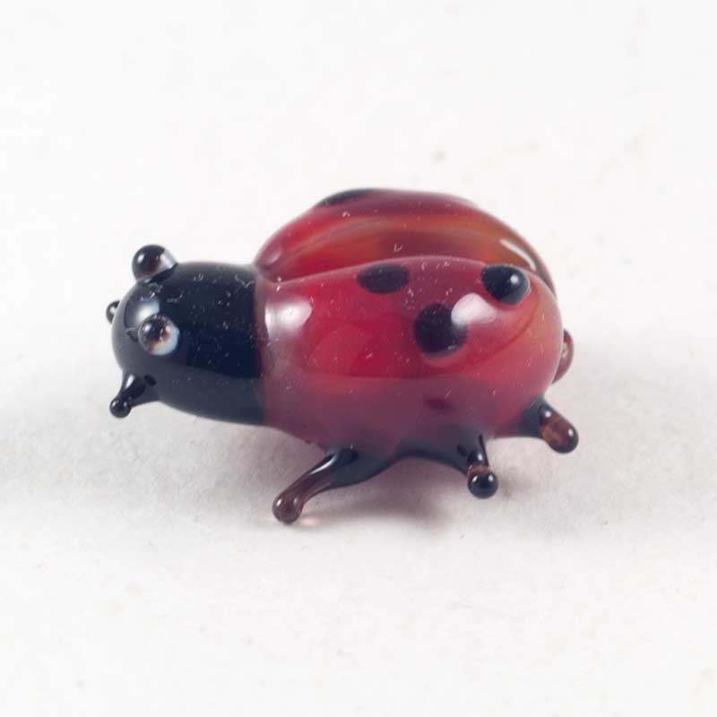 Ladybird Glass Miniature in Glass Figurines Miniature Figurines category