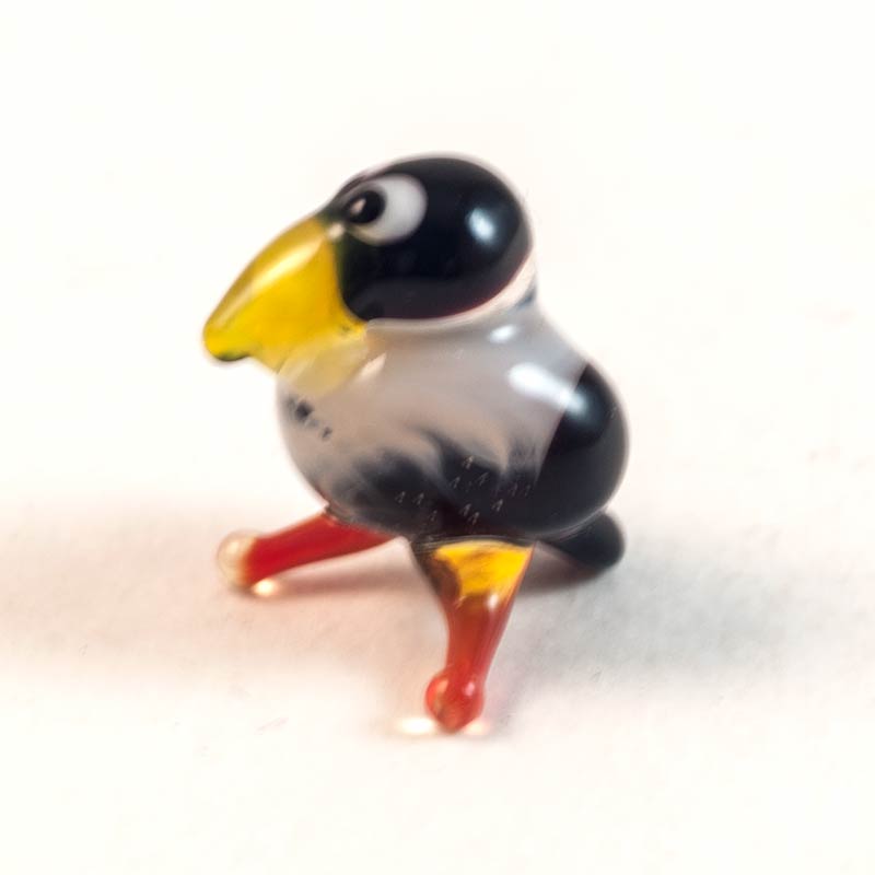 Glass Miniature Little Crow in Glass Figurines Miniature Figurines category