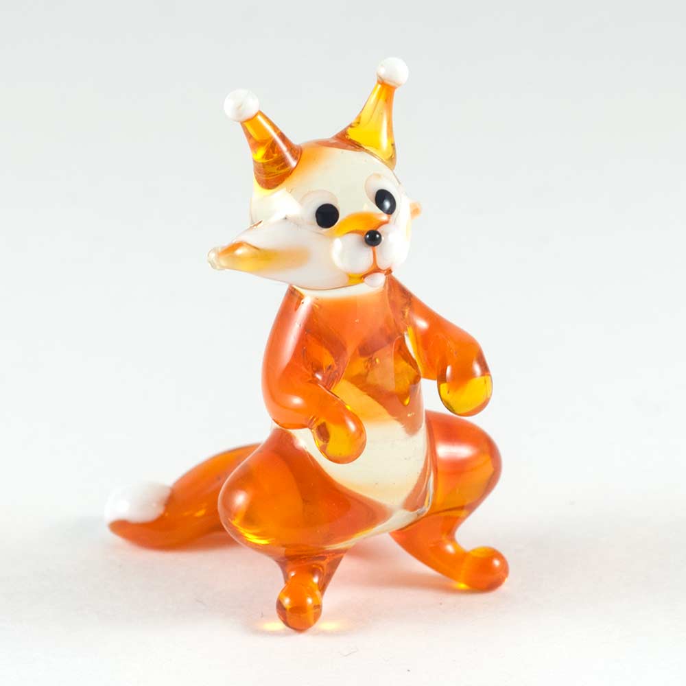 Glass Little Fox Figure in Glass Figurines Wild  Animals category