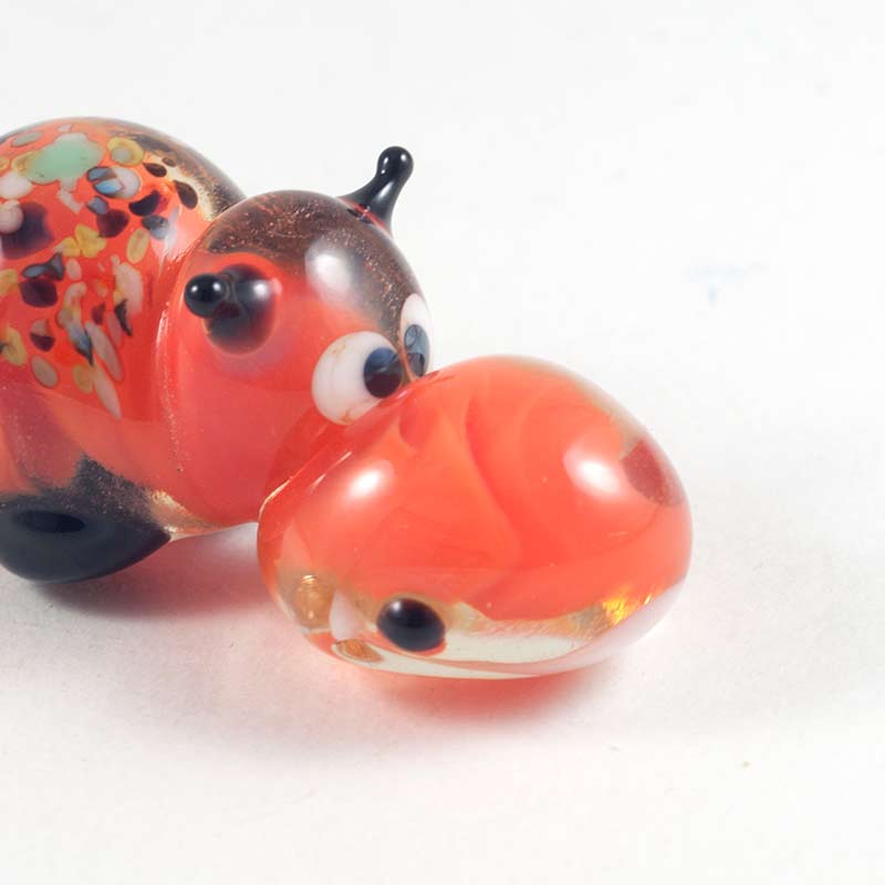 Glass Hippo Figure in Glass Figurines Wild  Animals category