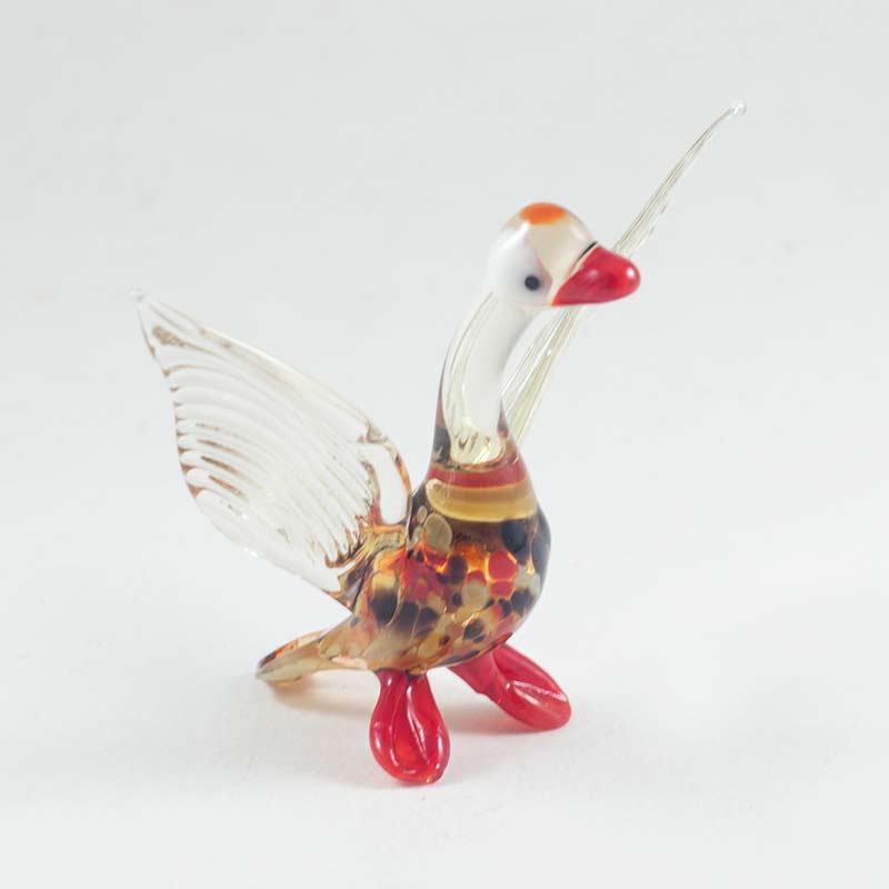 Glass Goose Figurine in Glass Figurines Birds category