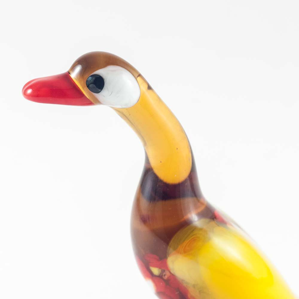 Glass Brown Goose in Glass Figurines Birds category