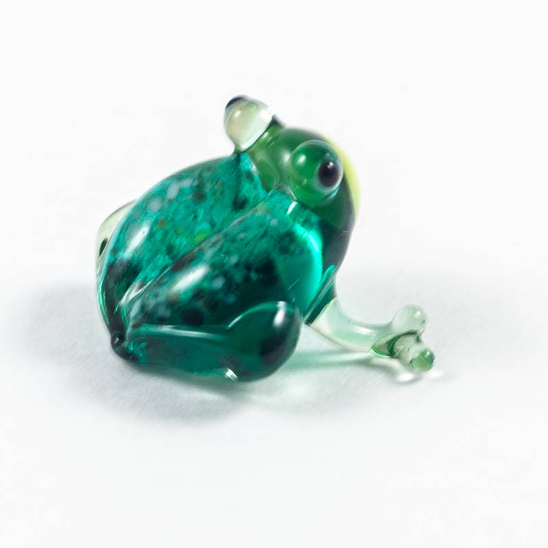 Glass Frog Mini Figurine in Glass Figurines Miniature Figurines category