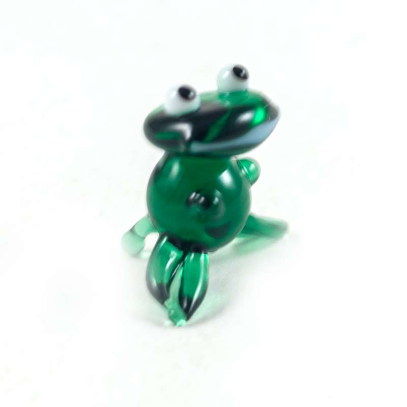 Glass Frog Mini in Glass Figurines Miniature Figurines category