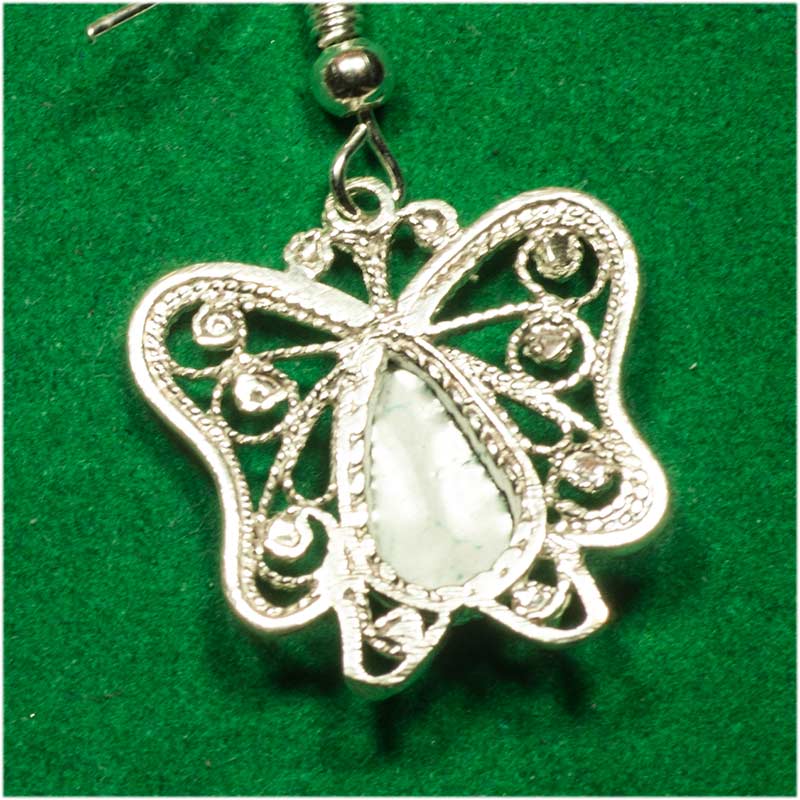 Enamel Earring Butterfly in Finift Jewelry Earrings category
