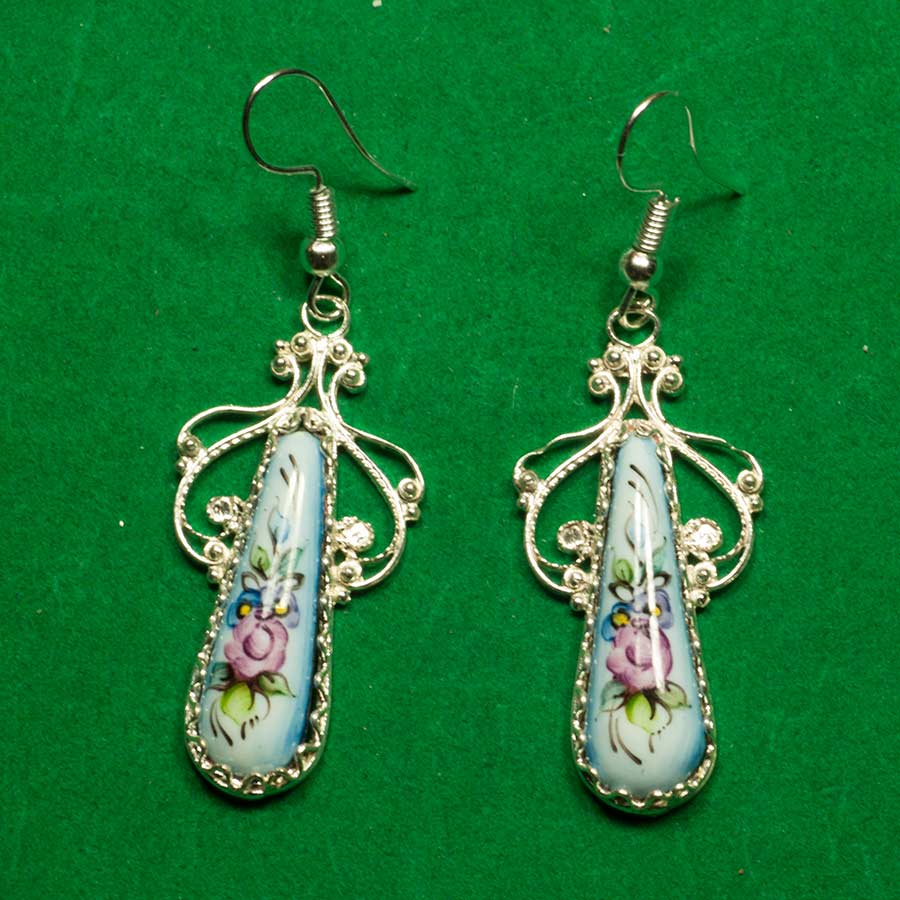Finift Earrings Spring Blue in Finift Jewelry Earrings category