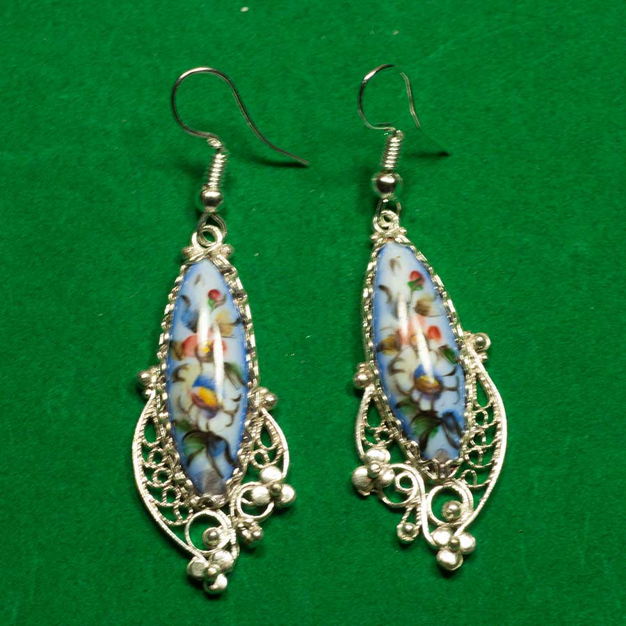 Finift Earrings Evening Blue in Finift Jewelry Earrings category
