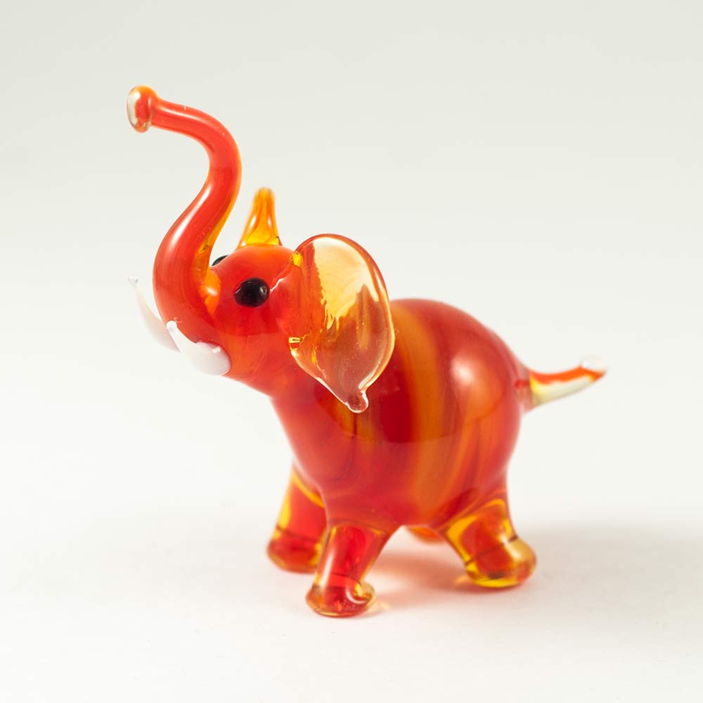 Glass Red Elephant in Glass Figurines Wild  Animals category