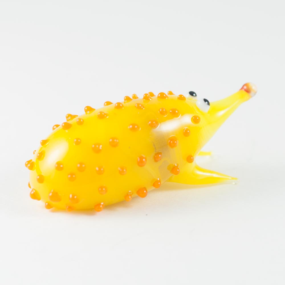 Glass Hedgehog Yellow Figurine in Glass Figurines Wild  Animals category