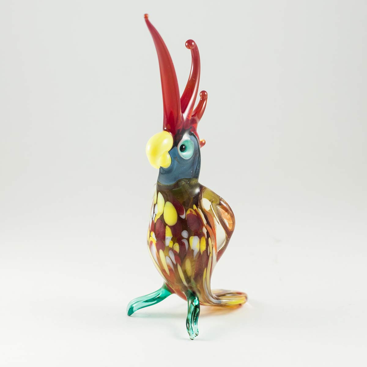 Glass Parrot Cockatoo Figurine in Glass Figurines Birds category