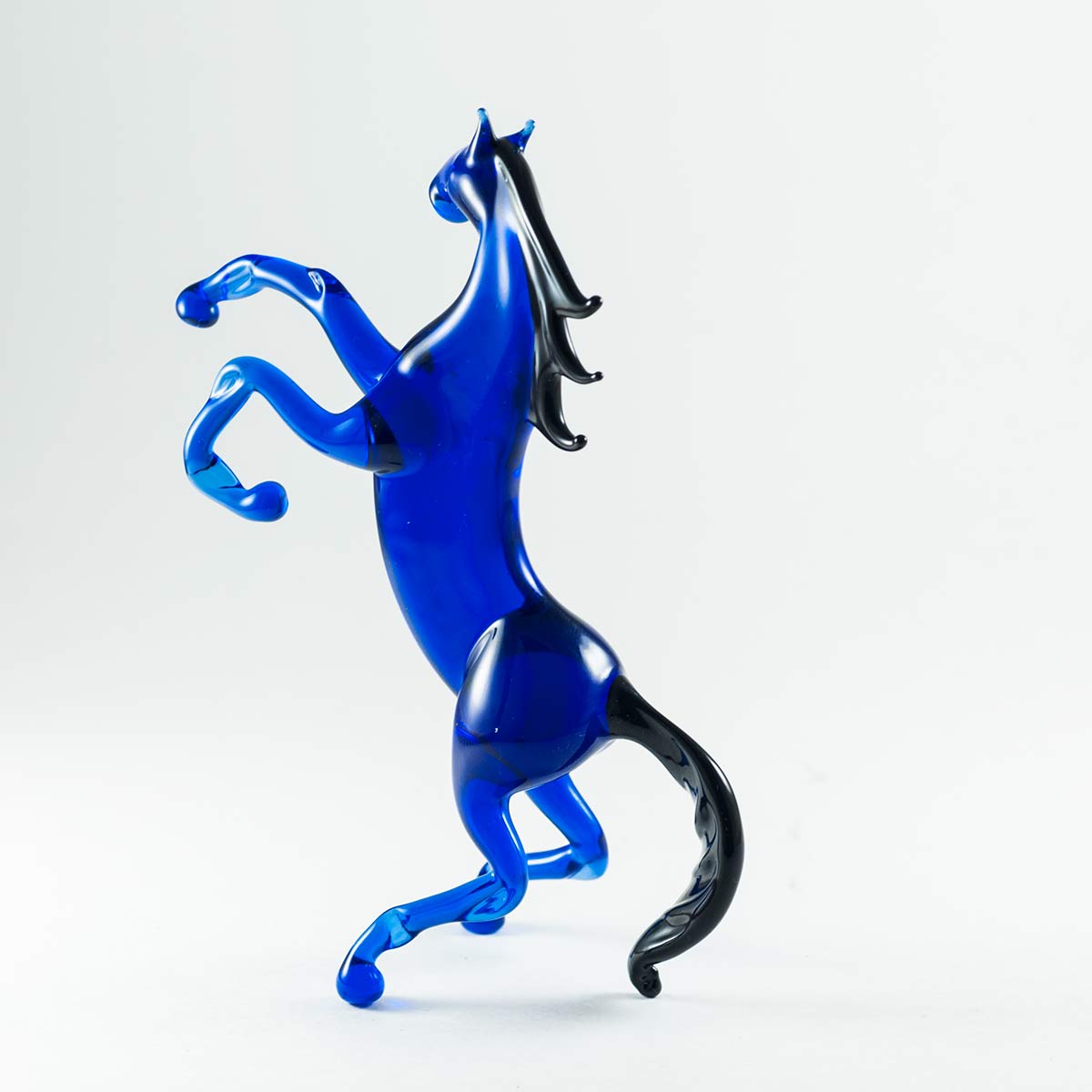 Blue Horse Figure in Glass Figurines Farm Animals category