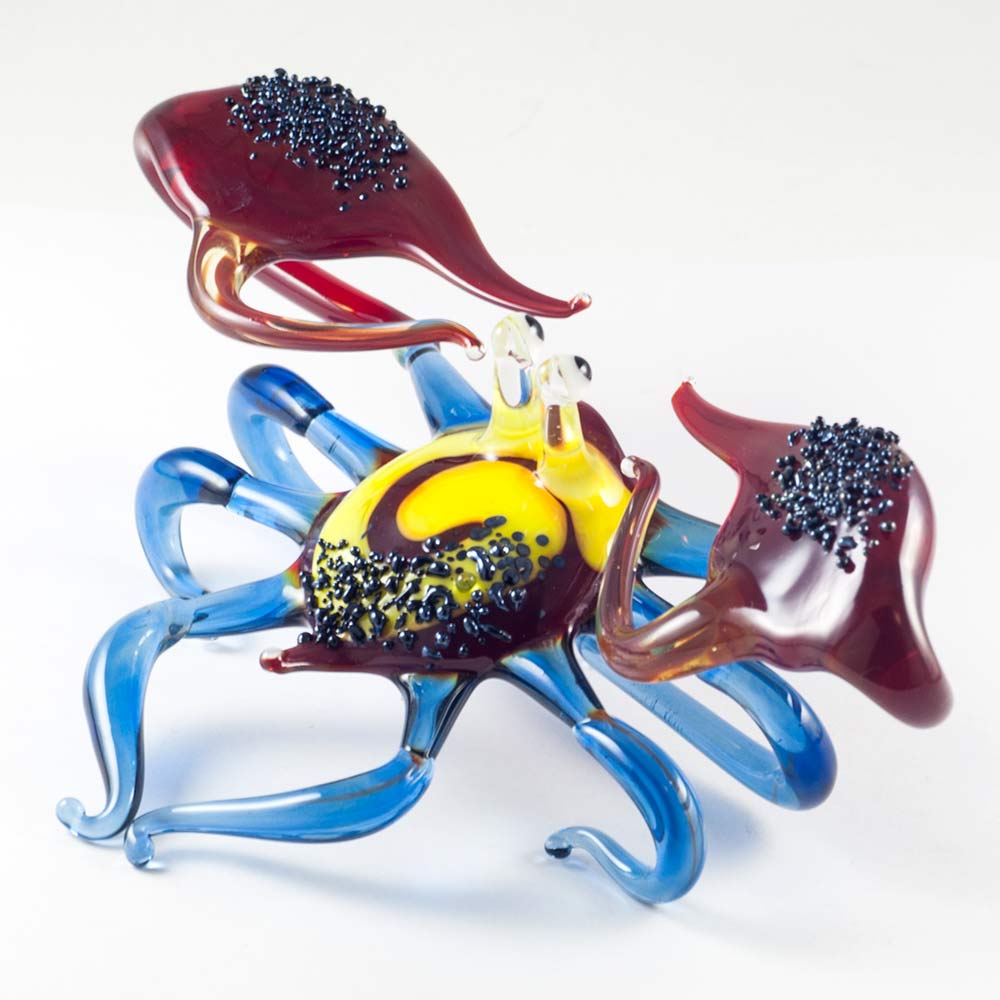 Blue Legs Glass Crab in Glass Figurines Sea Life Creatures category