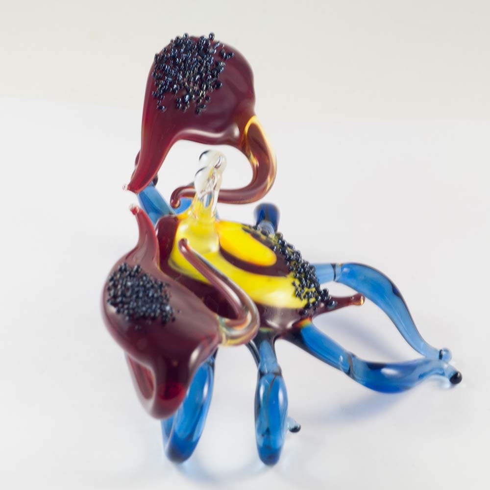 Blue Legs Glass Crab in Glass Figurines Sea Life Creatures category