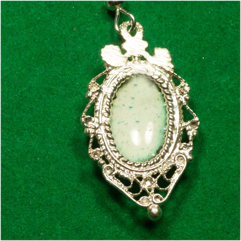 Enamel Earring Lilia green in Finift Jewelry Earrings category