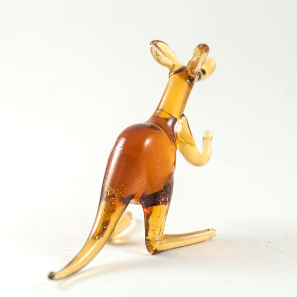 Blown Glass Kangaroo Figurine in Glass Figurines Wild  Animals category