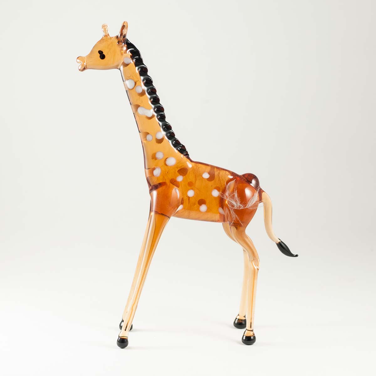 Long Neck Giraffe Glass Figure - Blown Glass Animals Figures
