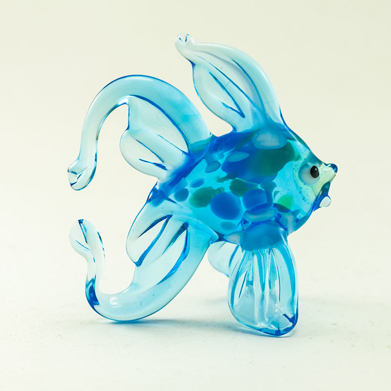 Fish Glass Figurines - Blown Russian Glass Animals