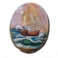 Mother-of-pearl brooch