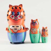Nesting Doll Little Tigers
