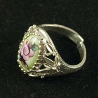 Enamel Ring Spring Green in Finift Jewelry Enamel Rings category