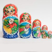 Matryoshka Russian Tale about Turnip in Nesting Dolls One-of-a-kind category