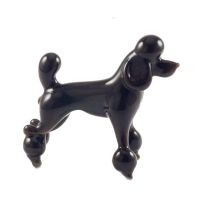 Glass Black Poodle in Glass Figurines Dogs category