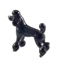 Glass Black Poodle in Glass Figurines Dogs category