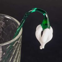 Glass Flower Snowdrop in Glass Figurines Flowers category