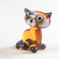 Siamese Cat Glass Figure in Glass Figurines Miniature Figurines category