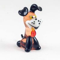 Glass Funny Doggy in Glass Figurines Dogs category