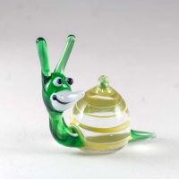 Yellow Snail in Glass Figurines Insects category