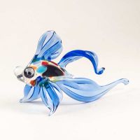 Blue Glass Fish Telescope in Glass Figurines Sea Life Creatures category