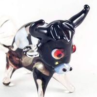 Glass Bull Figure in Glass Figurines Farm Animals category